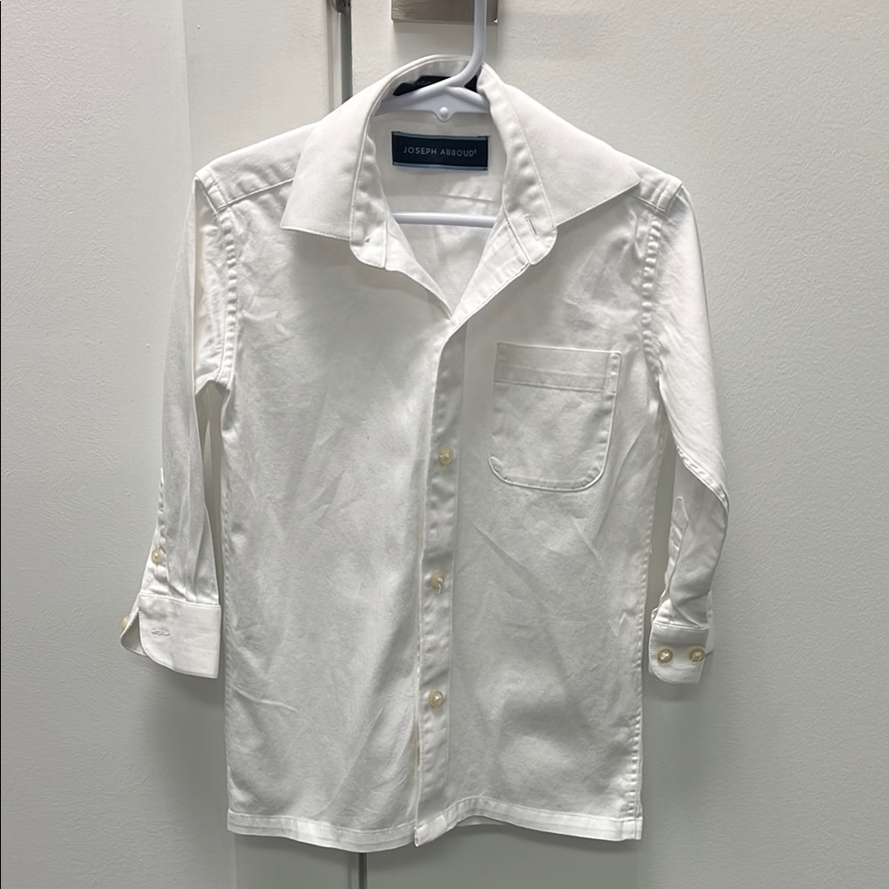 Joseph Abboud boys White button down Shirt size 4